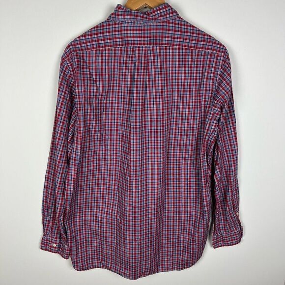 Polo Ralph Lauren Button Down Shirt Collared Plaid Red Blue White Yellow Men’s L - Picture 4 of 13